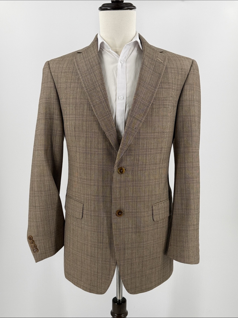 Hart Schaffner Marx Brown Glen Plaid Sport Coat